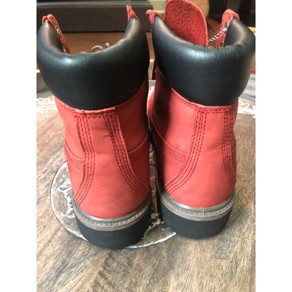 Men's Timberland Red Leather and Nubuk 6" Boots- Size 9M - Picture 4 of 11